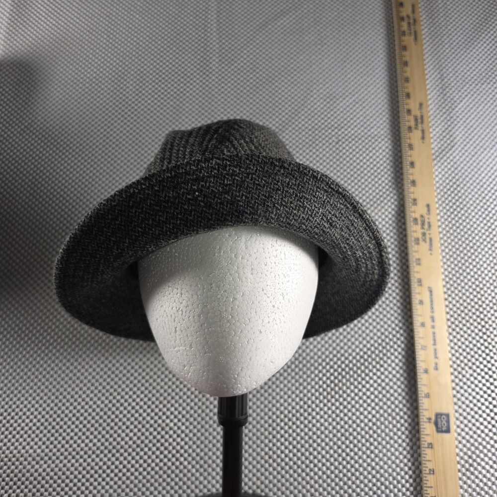 Pendleton Men's Gray Herringbone Tweed Fedora Hat Size M Wool Blend